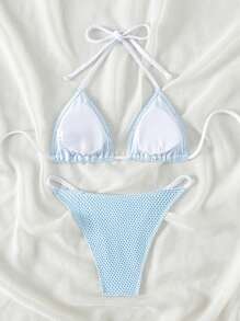 Swim Mod Women's Halter Neck Bikini Set Summer Beach