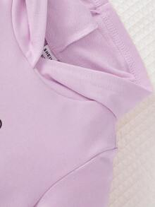 SHEIN Baby Girl Cartoon Graphic Sweatshirt - Purple - View 4