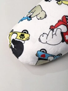 女性卡通小熊臥室拖鞋,柔軟的長毛絨屋家居拖鞋帶防滑鞋底和無聲地面,濃烈香調和舒適 - 彩色 - 查看 4