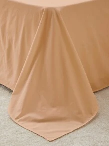 ( 100% Cotton ) 1 tấm trải phẳng mềm mại và nhẹ nhàng, thoải mái và thoáng khí cho mọi mùa - Màu Khaki - Xem 5