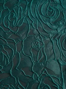 Vintamour Vintage Elegant Jacquard Fold Pleated Detail Skirt Club Women Outfits Concert Long Skirt Vintage Clothes Saint Patrick Day Clover Shamrock Partytime Jacquard Skirt - Green - View 9