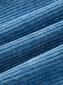 Bebé niño Abrigo con capucha con estampado de letra con bolsillo con solapa con forro teddy - Neblina azul - Ver 6