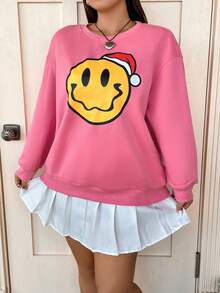 SHEIN Qutie Hơn Đồ họa Hoạt hình Thả vai Áo nỉ - Nhiều màu - Xem 5