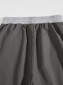 Tween Boy 2pcs Drawstring Waist Straight Leg Pants - Multicolor - View 3