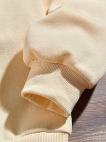 Teen Boys' Slogan Printed Sweatshirt, Suitable For Spring And Autumn Daily Casual Wear - Beige - View 3