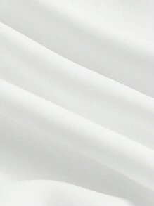 SHEIN MOD 方領抽褶細節洋裝 - 白色 - 查看 4