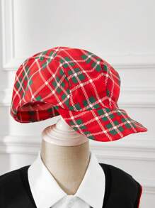 SHEIN Young Boy Car Print Vest & Solid Shirt & Plaid Pants & Hat - Multicolor - View 4