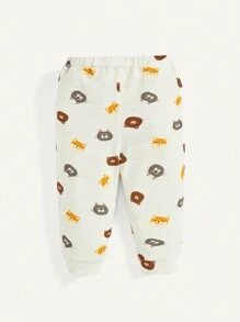 Baby Boy Cartoon Graphic 3D Ears Design Hoodie & Bodysuit & Pants