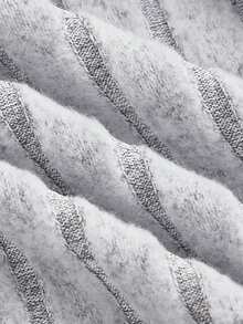 SHEIN MOD Lettuce Trim Flare Sleeve Asymmetrical Hem Tee - Grey - View 3