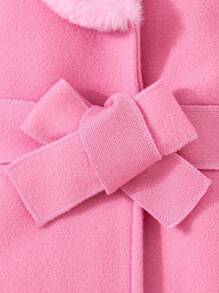 Bimba Soprabito monocolore con cintura senza maglione