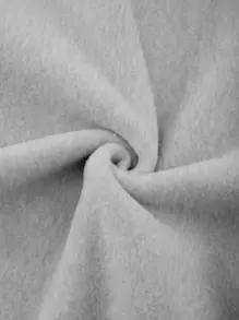 SHEIN Essnce American Flag & Letter Graphic Drop Shoulder Pullover - Grey - View 5