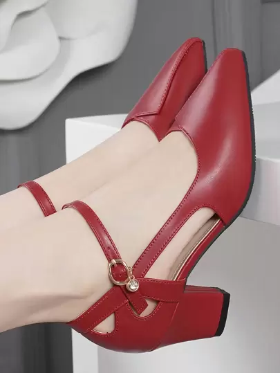 Nuevas sandalias de tacón alto con punta fina para mujer, versátiles, cómodas y con tiras, colección otoño/invierno 2025. Elegantes zapatos de salón para mujer.