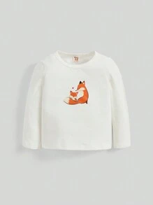 Cozy Pixies Baby Boy Cartoon Graphic Zip Up Hoodie & Sweatpants & 3D Ears Design Hoodie - Burnt Orange - View 8
