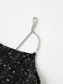 SHEIN Unity Dalmatian Print Cami Dress - Black - View 5