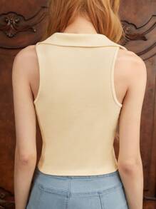 SHEIN MOD Top tank fruncido delantero - Amarillo - Ver 2