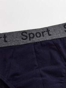 Shein Underwear&Sleepwear Basics Hombres 4 piezas Calzoncillos de cintura con cinta con letra