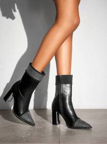 SheIn SXY Fashionable Boots - Black - View 4