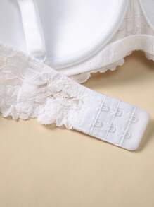 Sujetador De Encaje Floral Con Aros - Blanco - Ver 8