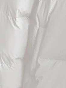 GENTILAND 1 件男士宽松拉链长袖休闲羽绒夹克 - 白色 - 查看 7