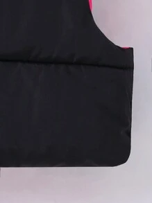 Teen Girl 1pc Zip Up Reversible Vest Padded Coat - Multicolor - View 8