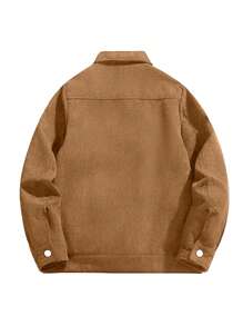 男款泰迪衬里夹棉大衣 - 卡其色 - 查看 2