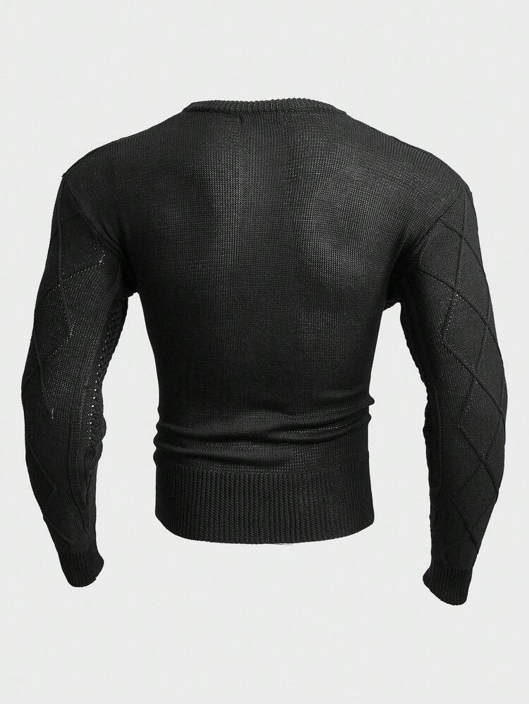 Men Argyle Pattern Sweater