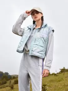 In My Nature In My Nature Holographic Zip Up Winter Outdoor Vest