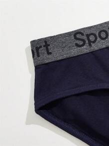 Shein Underwear&Sleepwear Basics Hombres 4 piezas Calzoncillos de cintura con cinta con letra