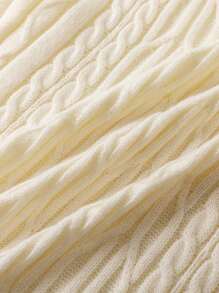 Nam Sọc trang trí Xoắn Dan Áo len - trắng - Xem 7