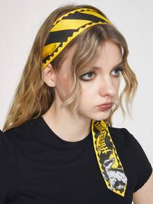 Harry Potter | ROMWE 1 đôi NỮ Đồ họa Chữ cái Dây buộc tóc - Màu vàng - Xem 3