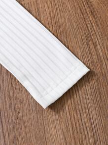 SHEIN 十幾歲女孩毛絨罩衣,長袖t恤,喇叭褲,3入組,不帶腰帶 - 彩色 - 查看 5