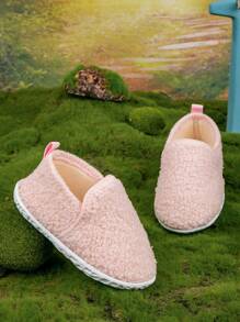 Baby's Comfortable Plush Slippers, Warm - Pink - View 6