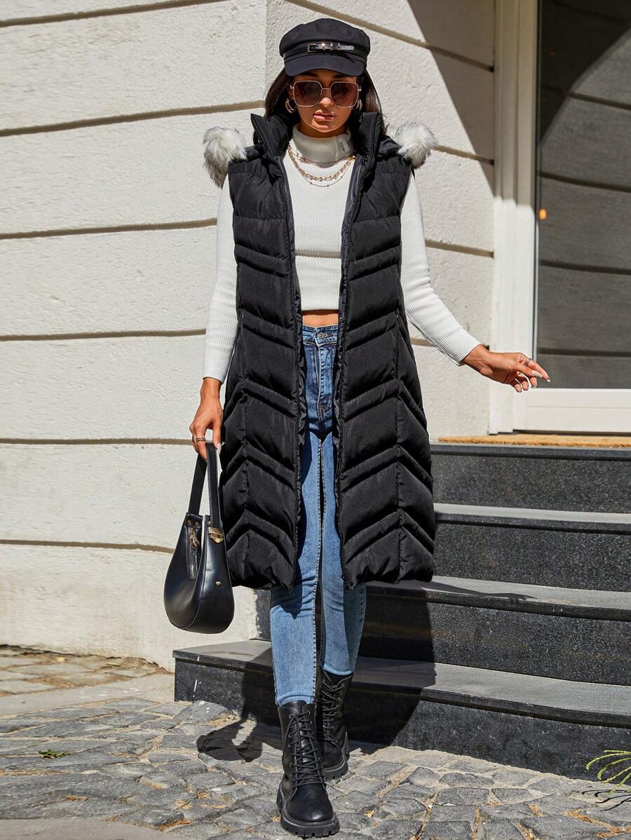 EURMUSE Women's Padded Jacket - Black - View 1