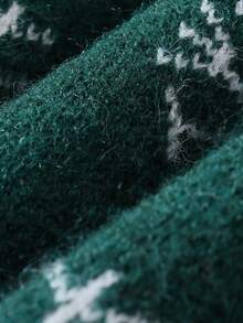 SHEIN Unity Hình bông tuyết Thả vai Áo len - Nhiều màu - Xem 7