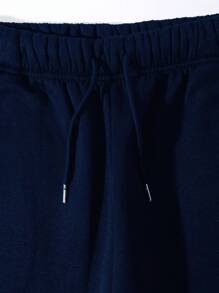 Manfinity Dauomo Men Solid Drawstring Waist Pants - Royal Blue - View 6
