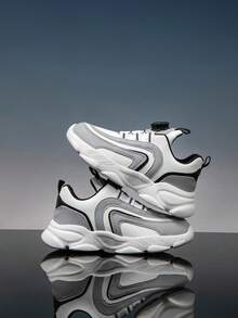 男孩PU皮革防水可旋轉扣飾跑步鞋,輕便 - 彩色 - 查看 3