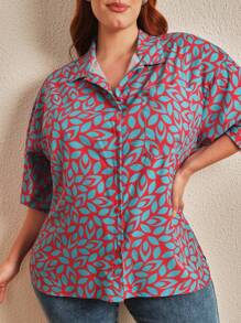 Shein 曲線印花長袖襯衫 - 彩色 - 查看 3