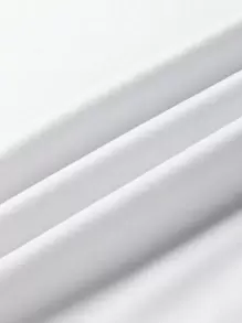 Men Letter Graphic Kangaroo Pocket Drawstring Hoodie - White - View 4