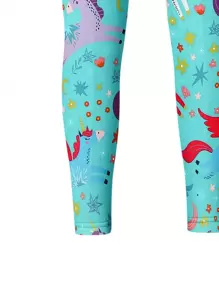 SHEIN Young Girl Unicorn Print Leggings