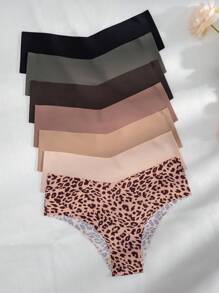 7pack Leopard Print No Show Panty - Multicolor - View 6