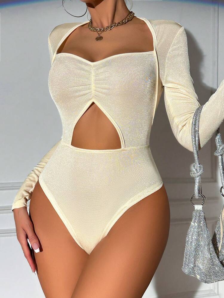 Cut Out Ruched Front Bodysuit