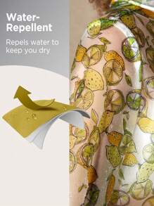 In My Nature Floral Print Hooded Raincoat - Yellow - View 3