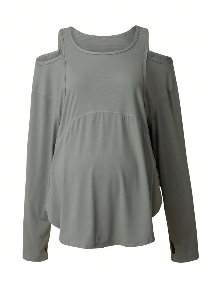 Maternity Cold-Shoulder T-Shirt