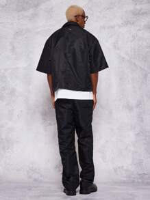 SUMWON Áo sơ mi Boxy Fit Nylon - màu đen - Xem 4