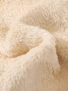 男士交叉印花腰部抽繩加絨內裏長褲 - 灰色 - 查看 3