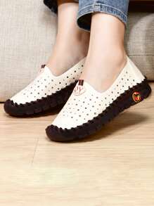 女款透氣網佈設計軟底平底鞋舒適女款平底鞋健走鞋