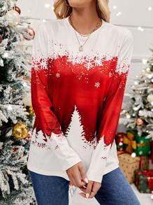 SHEIN LUNE 休閒聖誕節女士T恤 - 彩色 - 查看 4