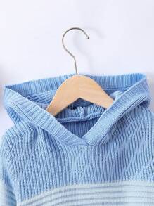 男小童撞色連帽套頭毛衣 - 彩色 - 查看 3