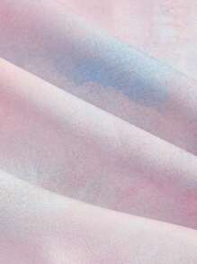 SHEIN MOD 紮染前打結頭巾下擺抹胸上衣 - 粉色 - 查看 3