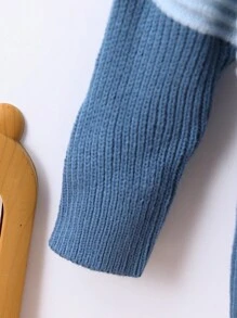 男小童撞色連帽套頭毛衣 - 彩色 - 查看 5